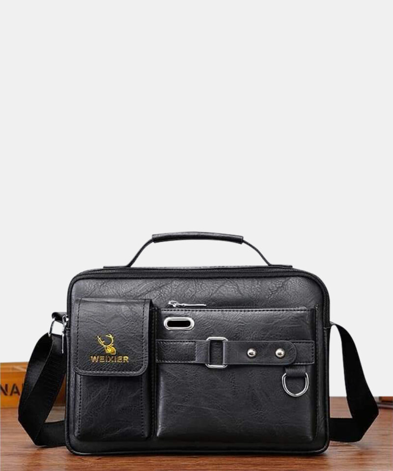 Leather Waterproof Chocolate Official Bag - Image 2